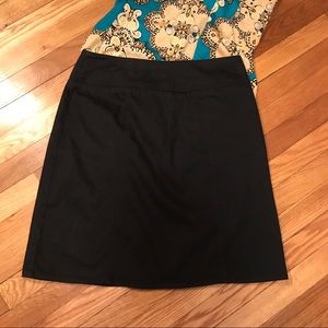 Chaus Black Cotton Skirt